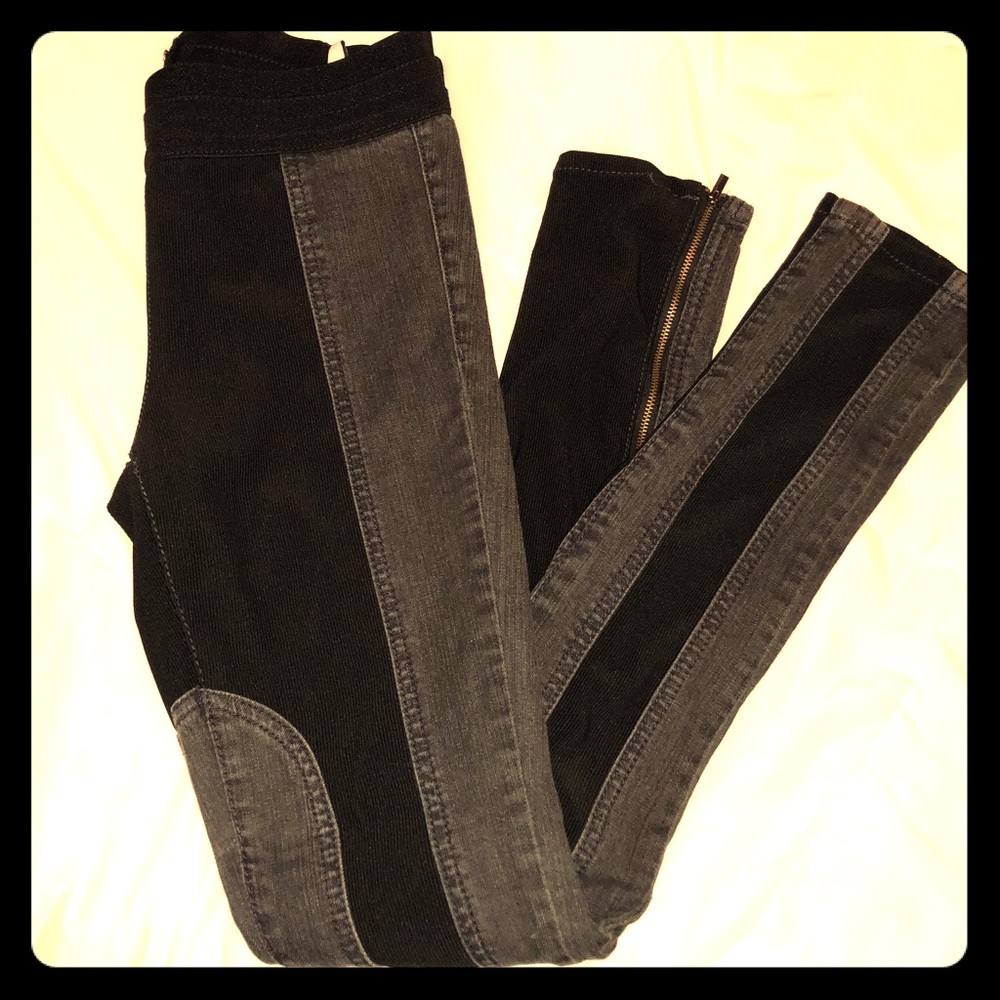 Bcbgmaxaziria black and gray pants